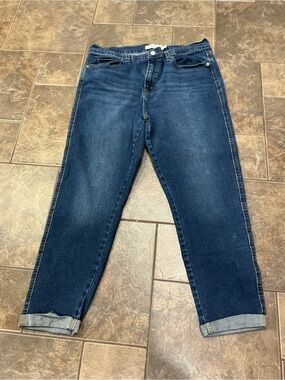 Signature by Levi Strauss Dark Blue Cropped Ankle Jeans